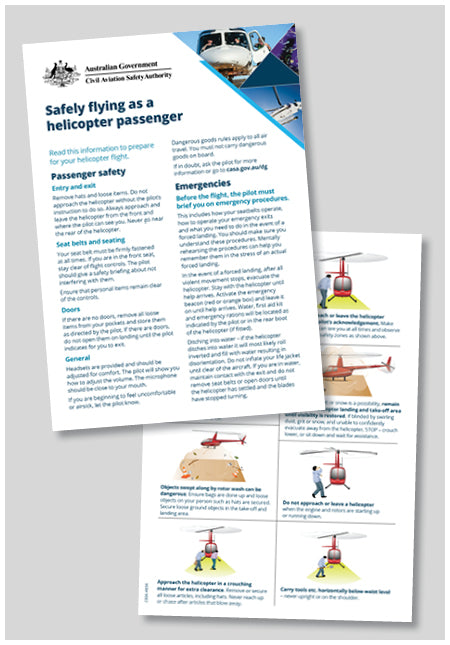 Safely flying as a helicopter passenger information card – CASA Online ...