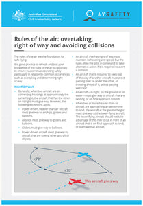 Rules of the air: overtaking, right of way and avoiding collisions