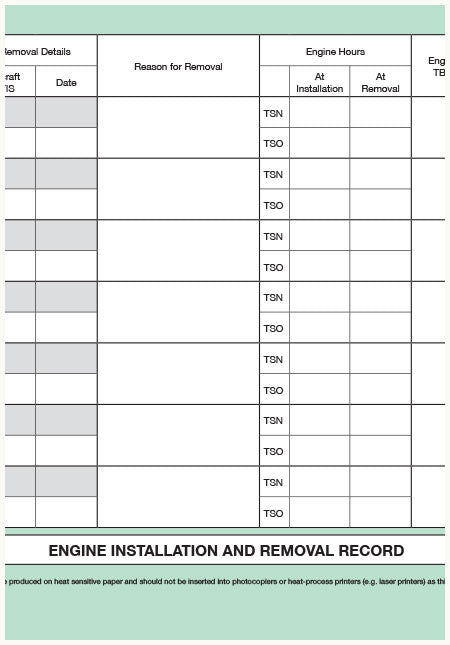 Aircraft log component location record – CASA Online store