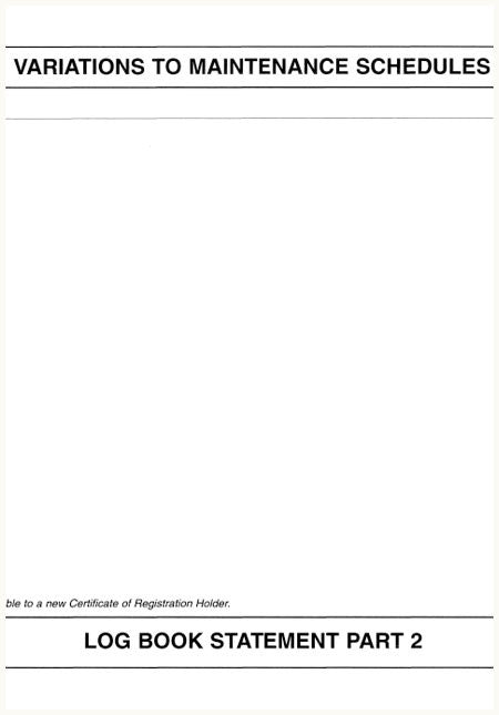 Log book statement part 2 – CASA Online store