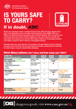 Dangerous goods lithium battery information card