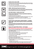 Dangerous goods lithium battery information card