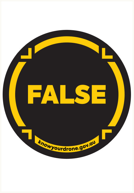 Know your drone - False sticker