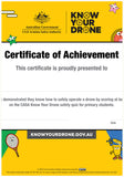 Drone certificate for primary students