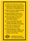 Know your drone - Safety rules card